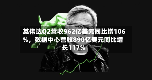 英伟达Q2营收962亿美元同比增106%	，数据中心营收890亿美元同比增长117%-第2张图片
