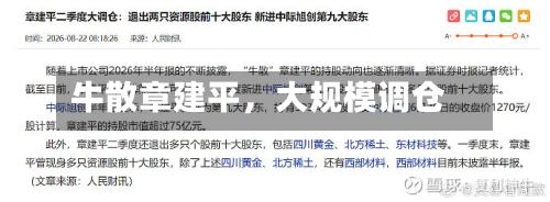 牛散章建平，大规模调仓-第2张图片