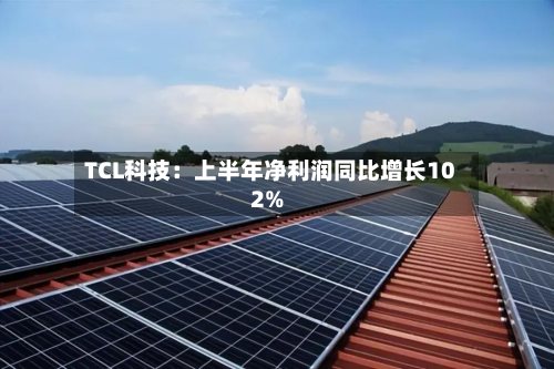 TCL科技:上半年净利润同比增长102%