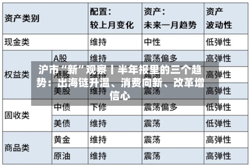 沪市“新	”观察丨半年报里的三个趋势：出海链升温	、消费向新、改革增信心-第2张图片