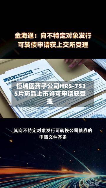 恒瑞医药子公司HRS-7535片药品上市许可申请获受理-第2张图片