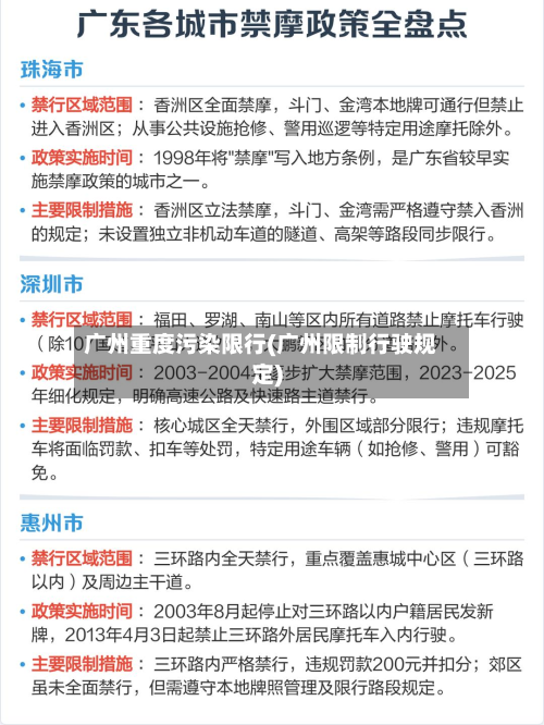 广州重度污染限行(广州限制行驶规定)-第2张图片