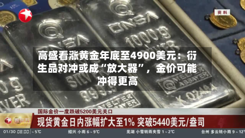 高盛看涨黄金年底至4900美元：衍生品对冲或成“放大器”	，金价可能冲得更高-第1张图片