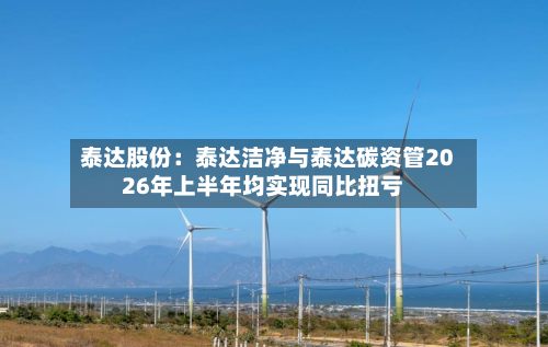 泰达股份：泰达洁净与泰达碳资管2026年上半年均实现同比扭亏-第1张图片