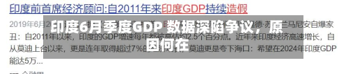 印度6月季度GDP 数据深陷争议，原因何在-第3张图片