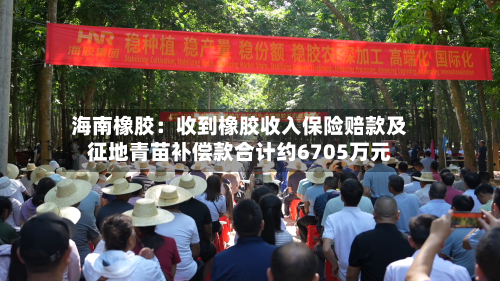 海南橡胶：收到橡胶收入保险赔款及征地青苗补偿款合计约6705万元